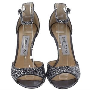 Jimmy Choo star coarse glitter sandals 37
